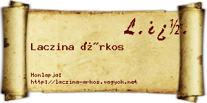 Laczina Árkos névjegykártya